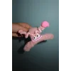 Pudra Renk Canavar Figürlü Peluş Mandal Toka