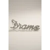 Gümüş Renk Drama Yazılı Taşlı Broş
