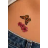 Geçici Kelebek Ve Çiçek Figürlü Mini Dövme Tattoo
