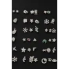 240lı Gümüş Renk Karışık Figürlü Piercing Set