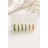 Altın Renk 6lı Çelik Küpe (Set)