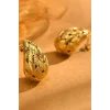 Altın Renk Bottega Çelik Küpe (Çift)