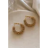 Altın Renk Çelik Halka Küpe (Çift)