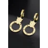 Altın Renk Çelik Küpe (Çift)