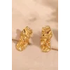 Altın Renk Çelik Küpe (Çift)