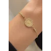 Altın  Renk Çeyrek  Figürlü   Bileklik