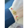 Altın Renk Fatma Ana Eli Figürlü Çelik Bileklik