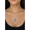 Altın Renk Göz Figürlü Çelik Kolye