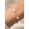 Altın Renk Kalp Figürlü   Bileklik