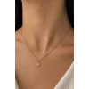 Altın Renk Kalp Figürlü Çelik Kolye