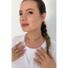 Altın Renk Metal Choker Kolye