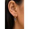 Altın Renk Taş Detaylı Çelik  Küpe (Çift)