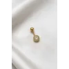 Altın Renk Taşlı Cerrahi Çelik Göbek Piercing