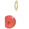 Altın Renk Taşlı Halka Cerrahi Çelik Göbek Piercing