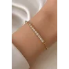 Altın Renk Taşlı Kelepçe Bileklik