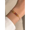 Altın Renk Taşlı Kelepçe Bileklik