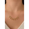 Altın  Renk  Top  Detaylı  Kolye