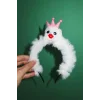 Beyaz Renk Canavar Figürlü Çocuk Taç