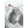 Beyaz Renk Canavar Figürlü Çocuk Taç
