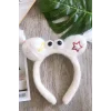 Beyaz Renk Canavar Figürlü Peluş Taç