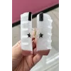 Beyaz Renk Çizme Figürlü Kemik Mandal Toka