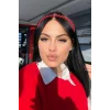 Bordo Renk Kıvrımlı Taç