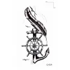 Çapa Pusula Geçici Dövme Tattoo