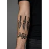 Devil Bıçak Geçici Dövme Tattoo