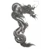 Ejderha Figürlü Mini Dövme Tattoo
