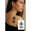 Geçici Lotus Figürlü Mini Dövme Tattoo