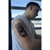 Geçici Kaplan Ve Saat Figürlü Dövme Tattoo