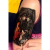 Geçici Kurt Figürlü Dövme Tattoo