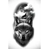 Geçici Kurt Figürlü Dövme Tattoo