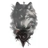 Geçici Kurt Figürlü Dövme Tattoo