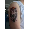 Geçici Kurt Figürlü Dövme Tattoo