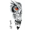 Geçici Kuru Kafa Figürlü Dövme Tattoo