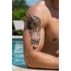 Geçici Kuru Kafa Figürlü Dövme Tattoo