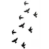 Uçan Kuşlar Mini Geçici Dövme Tattoo