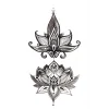 Geçici Lotus Figürlü Mini Dövme Tattoo