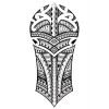 Geçici Maori Model Dövme Tattoo