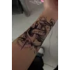Geçici Pusula Figürlü Dövme Tattoo