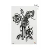 Geçici Silah Ve Çiçek Figürlü Dövme Tattoo