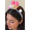 Gri Renk Ayıcık Figürlü Peluş Taç