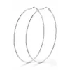 Gümüş Renk 100MM Çelik Halka Küpe (Çift)