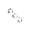 Gümüş Renk 3lü Halka Tragus Set