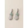 Gümüş Renk Ananas Figürlü Küpe (Çift)