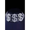 Gümüş Renk Dolar Figürlü Choker Kolye