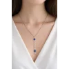 Gümüş Renk İnci Detaylı Çelik Kolye