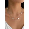 Gümüş Renk İnci Detaylı Kolye
