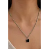 Gümüş  Renk  Kilit Figürlü   Kolye
